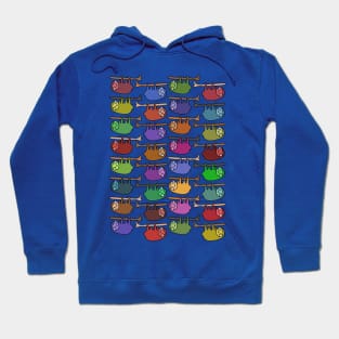 Cute and Colorful Sloth Pattern Hoodie